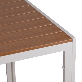 Galileo Τραπέζι εξωτερικού χώρου τετράγωνο 90x90 cm με σανίδες σε α...