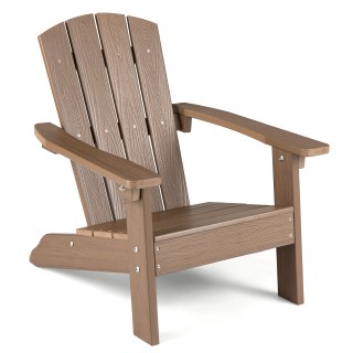 Costway Παιδική καρέκλα Adirondack από HIPS για κήπο, καφέ, 56 x 55...