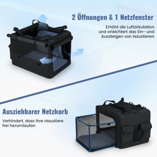 Costway Πολυλειτουργικό Φορητό Κλουβί Μεταφοράς Κατοικιδίων 80 x 60... Costway Πολυλειτουργικό Φορητό Κλουβί Μεταφοράς Κατοικιδίων 80 x 60...