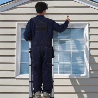 VEVOR Τηλεσκοπική Σκάλα Επέκτασης 16.5 Ποδιών σε Σχήμα Α με Μπάρα Σ...