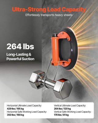 VEVOR Βεντούζα Κενού με Μεταλλική Λαβή - Ανύψωση έως 195 kg (Σετ 2 ... VEVOR Βεντούζα Κενού με Μεταλλική Λαβή - Ανύψωση έως 195 kg (Σετ 2 ...