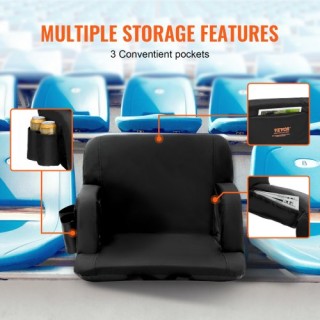 VEVOR Φορητό Κάθισμα Σταδίου με Πλάτη και Ρυθμιζόμενη Κλίση  XYTYGZ...