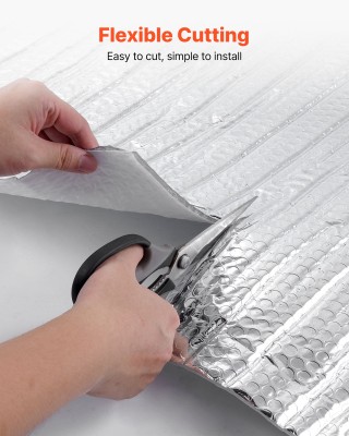 VEVOR Διπλής Αντανάκλασης Μονωτικό Ρολό 30.48 m x 1.22 m με Θερμική... VEVOR Διπλής Αντανάκλασης Μονωτικό Ρολό 30.48 m x 1.22 m με Θερμική...