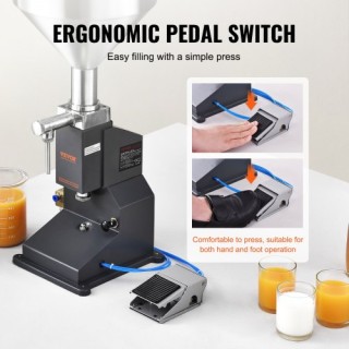 VEVOR Πνευματική Μηχανή Γεμίσματος Υγρών 5-50ml, Ανοξείδωτη με Πεντ... VEVOR Πνευματική Μηχανή Γεμίσματος Υγρών 5-50ml, Ανοξείδωτη με Πεντ...