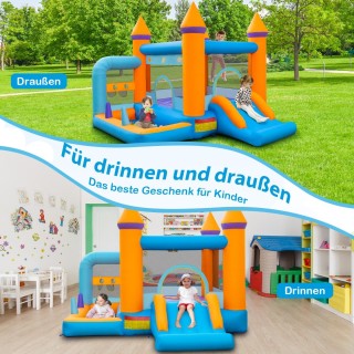 Costway Γλυκό Φουσκωτό Κάστρο 5-σε-1 για Αξέχαστες Παιδικές Στιγμέ... Costway Γλυκό Φουσκωτό Κάστρο 5-σε-1 για Αξέχαστες Παιδικές Στιγμέ...