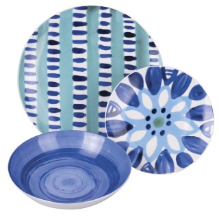 Villa DEste  Σετ πιάτων 18 τεμαχίων από πορσελάνη με 3 διαφορετικά ...