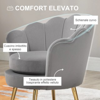 Πολυθρόνα HOMCOM Vintage Design σε γκρι βελούδο, πολυθρόνα κρεβατοκ... Πολυθρόνα HOMCOM Vintage Design σε γκρι βελούδο, πολυθρόνα κρεβατοκ...