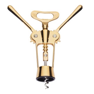 Galileo Σπειροειδής Ανοιχτήρι Μπουκαλιών με Διπλό Μοχλό από Χρυσό Κ...