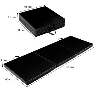 Costway Πτυσσόμενο Στρώμα Γυμναστικής - Μαύρο FH10093DK Costway Πτυσσόμενο Στρώμα Γυμναστικής - Μαύρο FH10093DK
