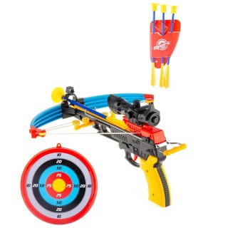 BAKAJI Παιδική Παιχνιδότοξο Σετ με 4 Βέλη, Στόχο και Θήκη Βελών 020... BAKAJI Παιδική Παιχνιδότοξο Σετ με 4 Βέλη, Στόχο και Θήκη Βελών 020...