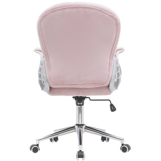 Περιστρεφόμενη Καρέκλα Γραφείου Βελούδινη 57 x 62 x95 - 105cm Ροζ 0...