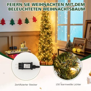 Costway 210 εκ. Προφωτισμένο Χριστουγεννιάτικο Δέντρο Μισής Μορφής... Costway 210 εκ. Προφωτισμένο Χριστουγεννιάτικο Δέντρο Μισής Μορφής...