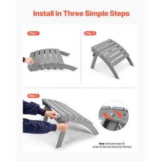 VEVOR Πτυσσόμενο Υποπόδιο HDPE Γκρι KZDADLDKTTBPQPLYBV0 VEVOR Πτυσσόμενο Υποπόδιο HDPE Γκρι KZDADLDKTTBPQPLYBV0