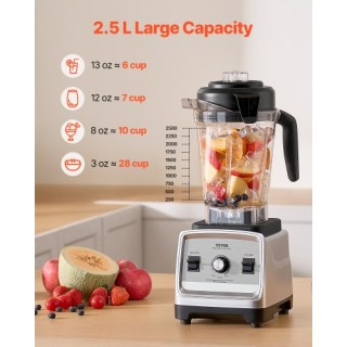 VEVOR Μπλέντερ 85 oz 1400W για Smoothies και Επεξεργασία Τροφίμων Κ...