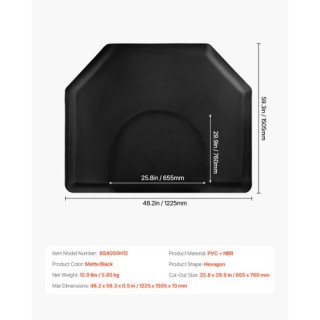 VEVOR Εξάγωνο Στρώμα Κομμωτηρίου 1225 x 1505 mm 13mm Πάχος SLDLJD12... VEVOR Εξάγωνο Στρώμα Κομμωτηρίου 1225 x 1505 mm 13mm Πάχος SLDLJD12...