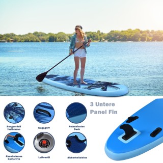 Costway  Φουσκωτή Σανίδα Stand Up Paddle (SUP) για Αξέχαστες Στιγμέ...