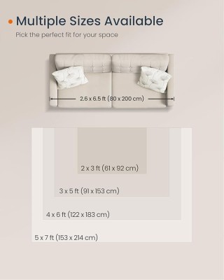 SONGMICS Χαλί Boho Chic Καπουτσίνο Μπεζ 92x61 εκ. TAR024K01 SONGMICS Χαλί Boho Chic Καπουτσίνο Μπεζ 92x61 εκ. TAR024K01