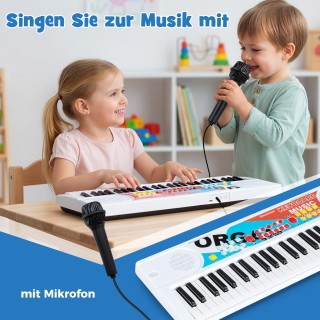 Costway 49 Πλήκτρα Παιδικό Πιάνο Keyboard με 8 Ρυθμούς & 8 Ήχους Φο...