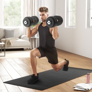 HOMCOM Σετ Αλτήρες 30 κιλών (8x2.5 κιλά, 4x1.5 κιλά) με 12 Δίσκους ...