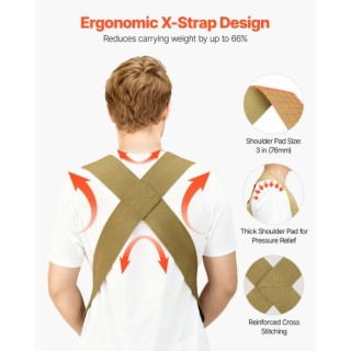 VEVOR Ιμάντες Μεταφοράς, Σύστημα Ανύψωσης για 2 Άτομα με Ρυθμιζόμεν...