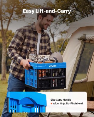 VEVOR Πτυσσόμενα πλαστικά κουτιά αποθήκευσης 25 L, σετ 3 τεμαχίων, ... VEVOR Πτυσσόμενα πλαστικά κουτιά αποθήκευσης 25 L, σετ 3 τεμαχίων, ...