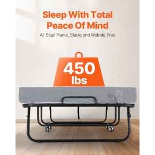 VEVOR Πτυσσόμενο Κρεβάτι με Στρώμα Αφρού 5 ιντσών για Ενήλικες και ... VEVOR Πτυσσόμενο Κρεβάτι με Στρώμα Αφρού 5 ιντσών για Ενήλικες και ...