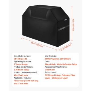 VEVOR Κάλυμμα Ψησταριάς 48 Αδιάβροχο Βαρέως Τύπου PJPDSKLZZRQSR8O03V0