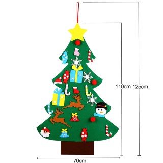 BAKAJI Παιδικό Χριστουγεννιάτικο Δέντρο από Τσόχα για τον Τοίχο με ...