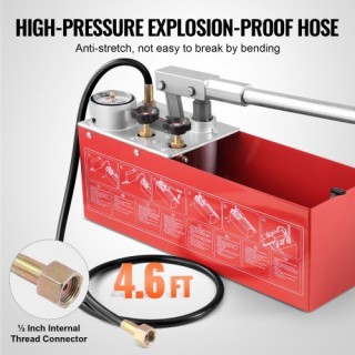 VEVOR Υδραυλικό Χειροκίνητο Κιτ Υδροστατικής Δοκιμής με Διπλή Βαλβί...