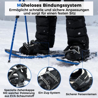 Costway Σετ Ελαφρών Χιονοπέδιλων 21 με Μπαστούνια Πεζοπορίας για Νο... Costway Σετ Ελαφρών Χιονοπέδιλων 21 με Μπαστούνια Πεζοπορίας για Νο...