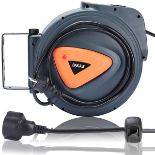 BAKAJI Ηλεκτρική Καρούλι με Καλώδιο 15μ Προέκταση Schuko Τύλιγμα Σ... BAKAJI Ηλεκτρική Καρούλι με Καλώδιο 15μ Προέκταση Schuko Τύλιγμα Σ...