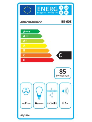 Απορροφητήρας Καμινάδα 60 cm Berdsen BE-60E Απορροφητήρας Καμινάδα 60 cm Berdsen BE-60E