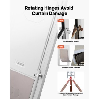 VEVOR Πόρτα Σκύλου για Συρόμενη Γυάλινη Πόρτα, Ρυθμιζόμενο Ύψος 231...