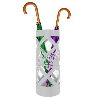 BAKAJI Λευκή Ομπρελοθήκη για Είσοδο με Λουλουδάτο Σχέδιο Ομπρελοθή... BAKAJI Λευκή Ομπρελοθήκη για Είσοδο με Λουλουδάτο Σχέδιο Ομπρελοθή...