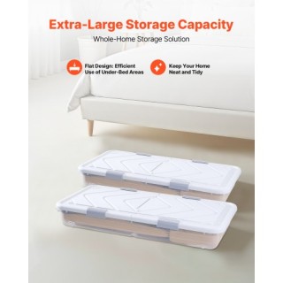 VEVOR Καρότσι Αποθήκευσης κάτω από το Κρεβάτι με Ρόδες (Σετ 4) CDCW...