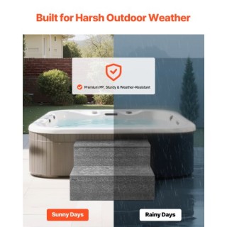 VEVOR Σκαλοπάτι Τζακούζι Διπλής Βαθμίδας σε Γραφίτη Γκρι για Υπαίθρ... VEVOR Σκαλοπάτι Τζακούζι Διπλής Βαθμίδας σε Γραφίτη Γκρι για Υπαίθρ...