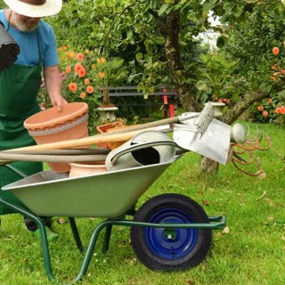 BAKAJI Ρόδα Ελαστική για Καροτσάκι 35 cm Λάστιχο 3.50-8 + Κοντός Άξ...