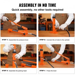 Σετ Υδραυλικού Γρύλου 20 Τόνων VEVOR για Επισκευές Αυτοκινήτων  FLD...