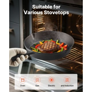 VEVOR Σετ 3 Αντικολλητικών Τηγανιών από Μαντέμι VEVOR ZTCGSJTCT681K...