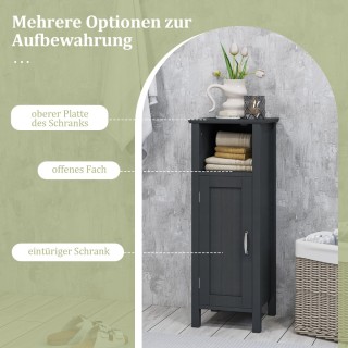 Costway Μοντέρνος και Λιτός Αποθηκευτικός Ντουλάπι με Ρυθμιζόμενα Ρ...