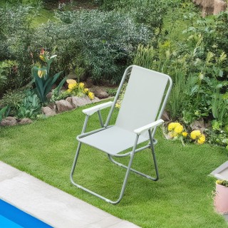 Galileo Πτυσσόμενη καρέκλα χαλάρωσης από ατσάλι και πολυεστέρα Est ...