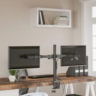 vidaXL Βάση Οθόνης Διπλή VESA Μαύρη 75/100 χιλ. από Ατσάλι 358002 vidaXL Βάση Οθόνης Διπλή VESA Μαύρη 75/100 χιλ. από Ατσάλι 358002