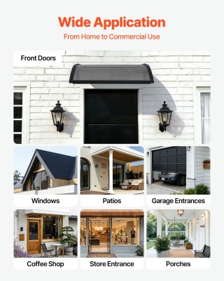 VEVOR Τέντα Εισόδου 30x39: Προστασία από Βροχή, Χιόνι & Ήλιο, Θόλος... VEVOR Τέντα Εισόδου 30x39: Προστασία από Βροχή, Χιόνι & Ήλιο, Θόλος...