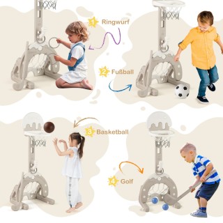 Costway Παιδικό Αθλητικό Κέντρο 4-σε-1: Μπάσκετ, Ποδόσφαιρο, Γκολφ ... Costway Παιδικό Αθλητικό Κέντρο 4-σε-1: Μπάσκετ, Ποδόσφαιρο, Γκολφ ...