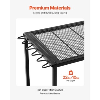 VEVOR Καρότσι Οργάνωσης Καλαμιών Ψαρέματος με Ρόδες για Γκαράζ ZLKY...