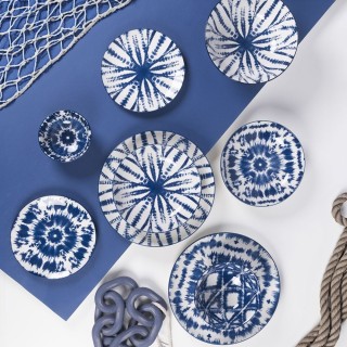 Villa DEste  Σετ πιάτων 18 τεμαχίων από πορσελάνη για 6 άτομα Blue ...