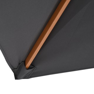 Outsunny Ομπρέλα Κήπου 2x3m από Ξύλο και Μπαμπού με 8 Ακτίνες και Κ... Outsunny Ομπρέλα Κήπου 2x3m από Ξύλο και Μπαμπού με 8 Ακτίνες και Κ...