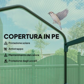 Outsunny Θερμοκήπιο Τεσσάρων Επιπέδων με 4 Ρόδες και Αναδιπλούμενη ...