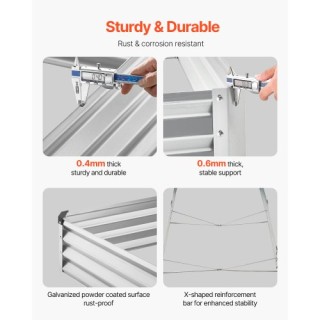 VEVOR Μεταλλικό Υπερυψωμένο Κήπο 12x4x1 πόδια Εξωτερικό Γαλβανισμέν... VEVOR Μεταλλικό Υπερυψωμένο Κήπο 12x4x1 πόδια Εξωτερικό Γαλβανισμέν...