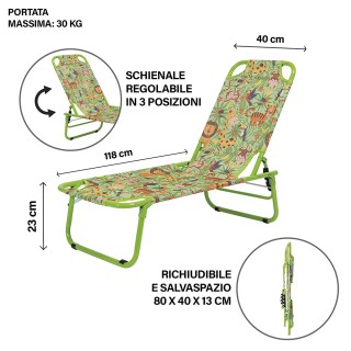 Galileo Παιδικό κρεβατάκι παραλίας Est με πτυσσόμενη δομή από ανθρα...